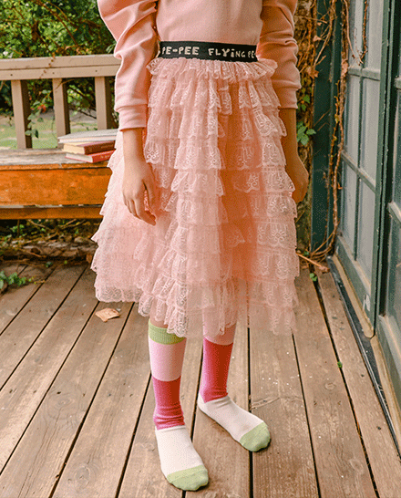 Pink Lace Cancan Skirt